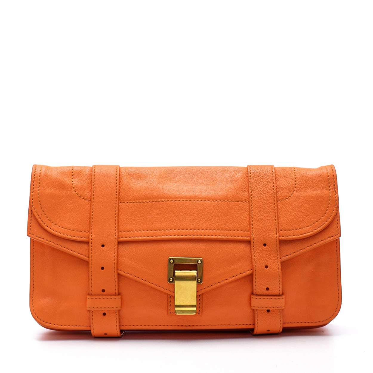 Proenza Schouler - Orange Leather PS1 Pochette Clutch Bag